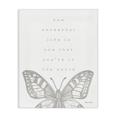 Wonderful Life Phrase Canvas Wall Art by Susan Ball