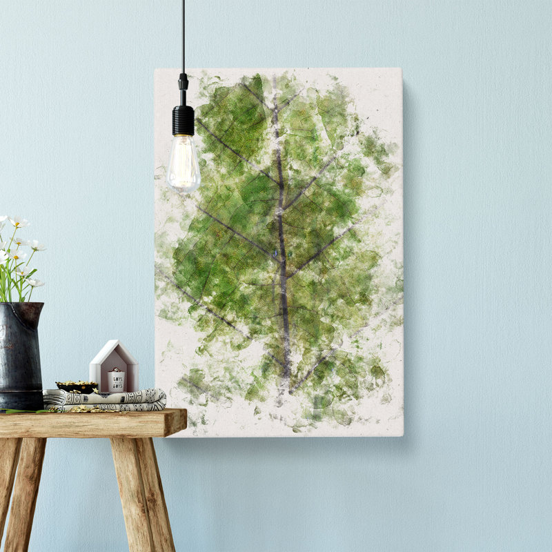 Leaf Lines - Wrapped Canvas, 50cm H x 35cm W x 3cm D