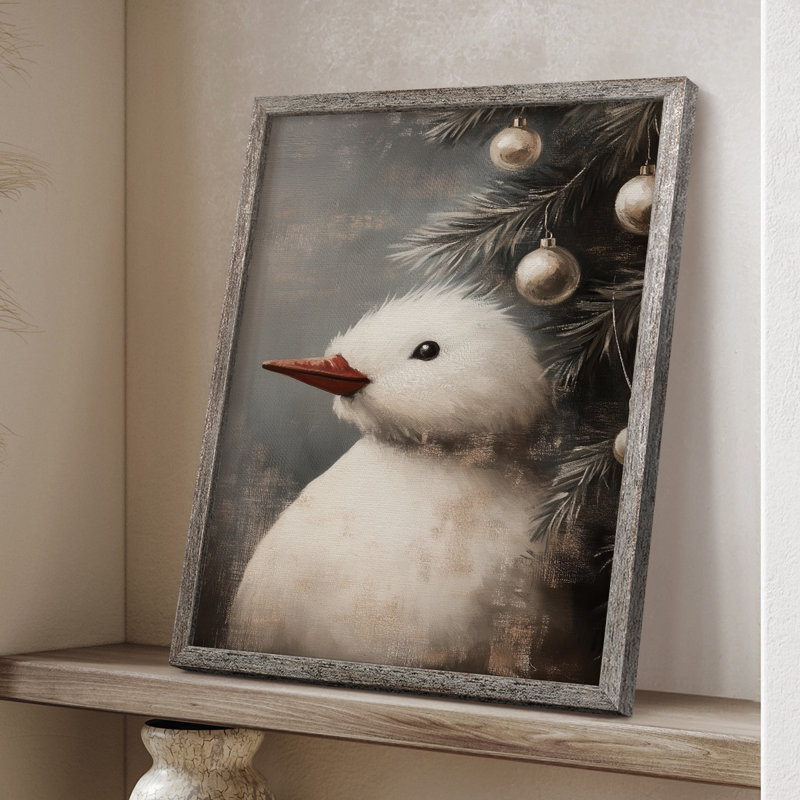 Art de Noël des Fêtes - série 2-CDII, reproduction encadrée - bois massif, H 30 po x l 24 po