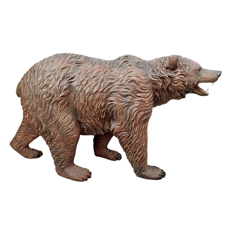 Grand-Scale Brown Resin Bear Garden Statue