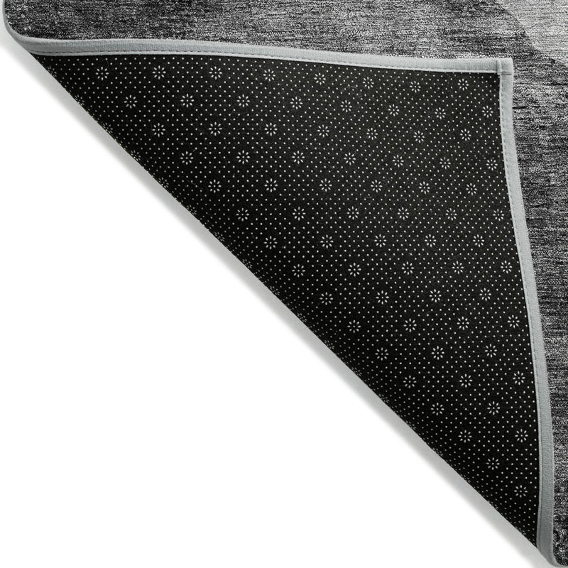 Tapis extérieur lavable abstrait gris anthracite 3 pi x 5 pi
