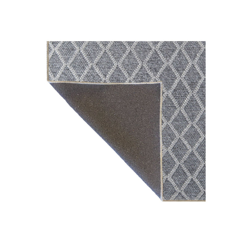 Tapis décoratif à motif géométrique à rayures géométriques lavable à la machine, Sous-tapis carré 3 pi 3 po inclus