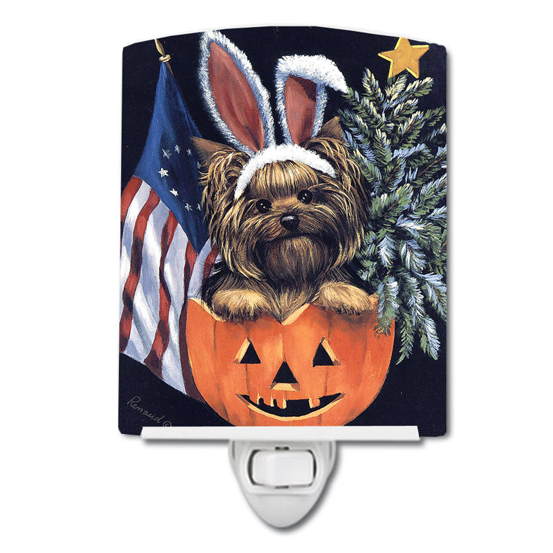 Veilleuse Westie, Yorkshire terrier toutes saisons