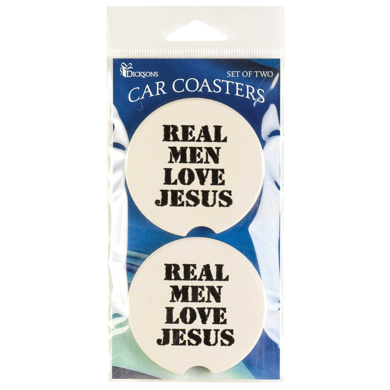 Ceramic Round 2 Piece Car Coaster Set