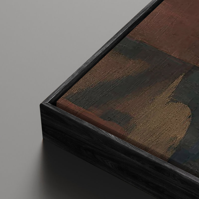 «Earth Tone Abstract Minimalist Contemporary Art», reproduction d'art encadrée, H 36 po x l 24 po, Noir