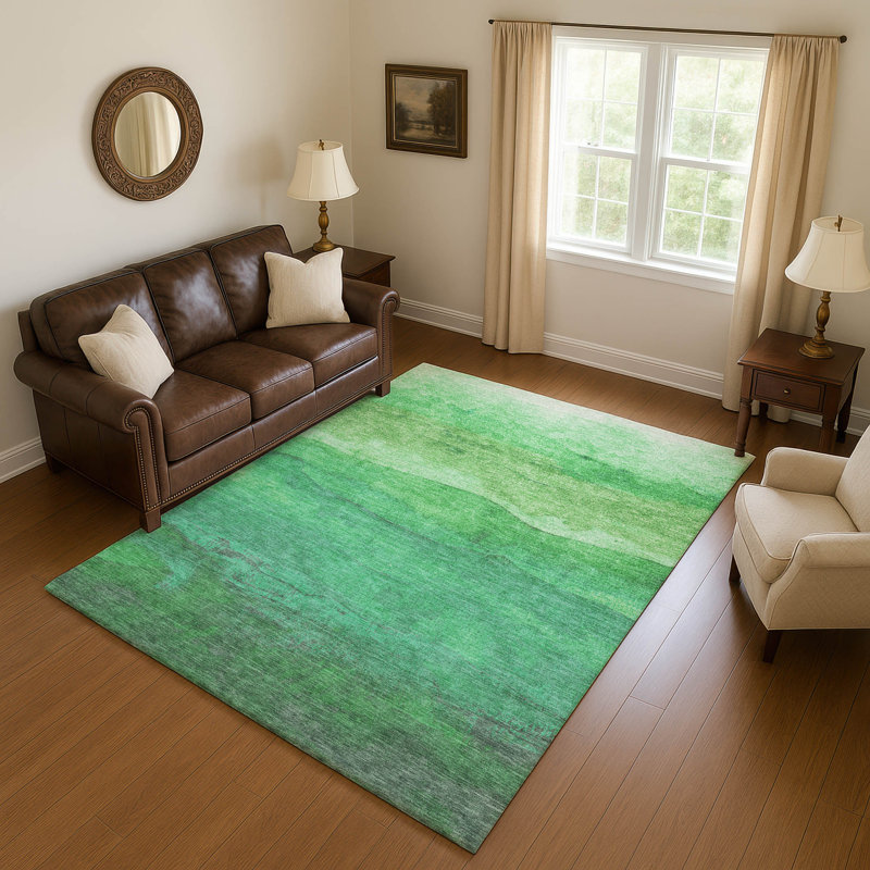 Tapis à rayures Mehara AMF1699 lavable à la machine de qualité supérieure, Rectangulaire 3 pi x 5 pi