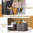 72 Gallon Square Deck Box, Patio Mix Rattan Storage Container W/Zippered Liner & Solid Pneumatic Rod, Sturdy L-Shaped Aluminum Feet, Outdoor Wicker Deck Box For Front Porch, Backyard