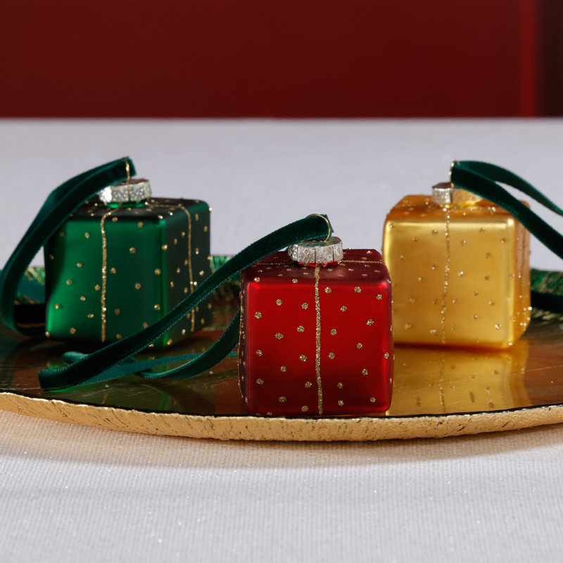 Ornement de Noël en verre 2 po