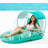 Pool Floats With Canopy, Inflatable Pool Float Adult, Lounger Floaties Raft Floating Chair For Swimming Pool Lake Water Lounge Float With Cup Holders