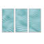 Fractal Rippled Blue 3D Waves - 3 pièces, cadre flottant, impression sur toile-1918789658-1918789657