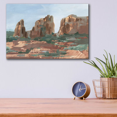 «Western Rock Formation 2» par Ethan Harper, art mural en verre acrylique, 24 po x 16 po