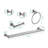 5 Pack Bathroom Towel Rack Set Wall Mount-112872798
