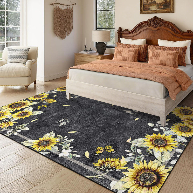 Tapis lavable à la machine Sun Sun, Rectangulaire 8 pi x 10 pi