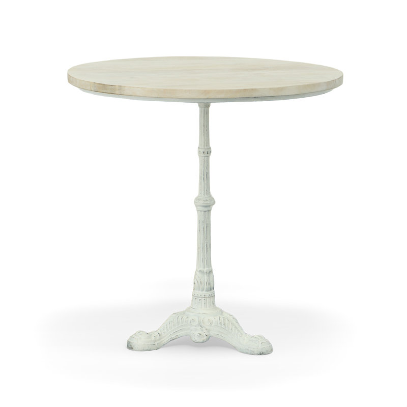 Table de salle à manger rustique compacte 30 pouces Rustic White, Blanc, Beige
