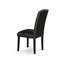 Ensemble de table de cuisine 3 pièces comprenant une table à manger ronde avec pied central et 2 chaises de salle à manger Parson en similicuir noir, 107 x 107 cm, noir-936697409-871247613-851026235