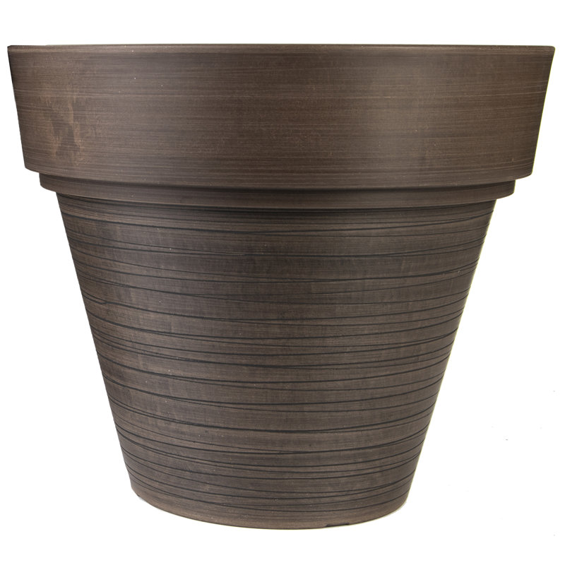 Pot Planter, 9.84" H x 11.81" W x 11.81" D, Brown