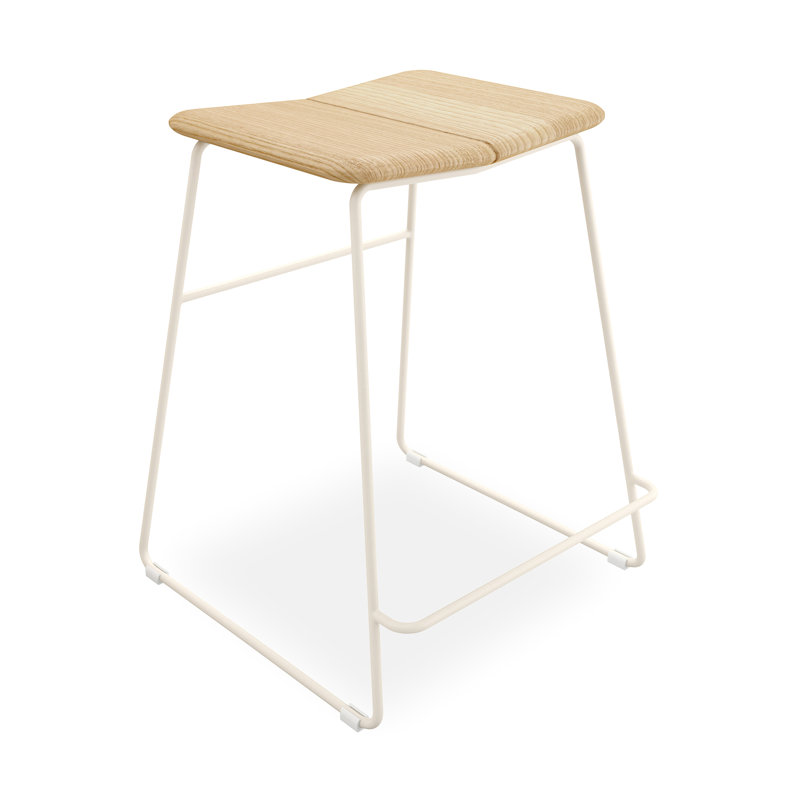 Aero Bar Stool & Counter Stool, Swan Powder Coat, Bar Stool (30" Seat Height)