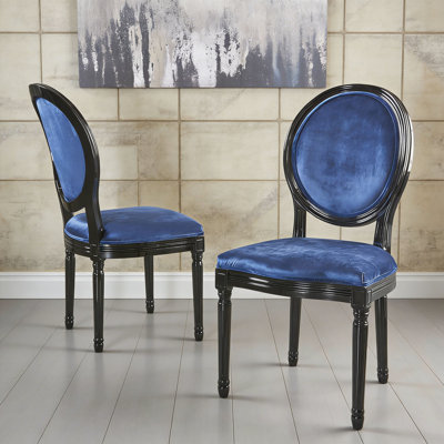 Chaise d'appoint en velours French Country