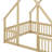 Amarionna Wood House-Shaped Floor Bed with Fence, Guardrails-1287232309-1277471102