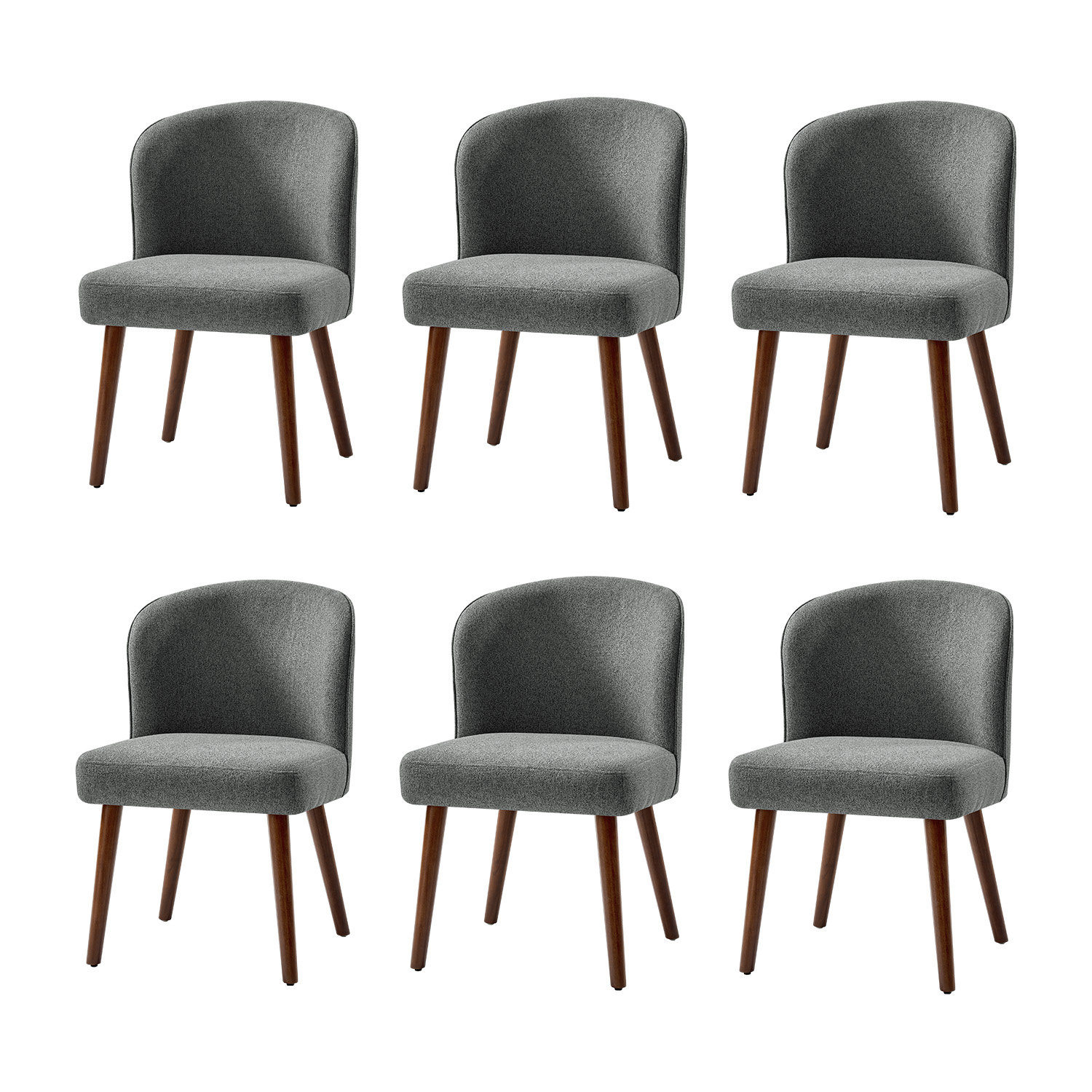 Monticello Dining Chair, Gray, 6