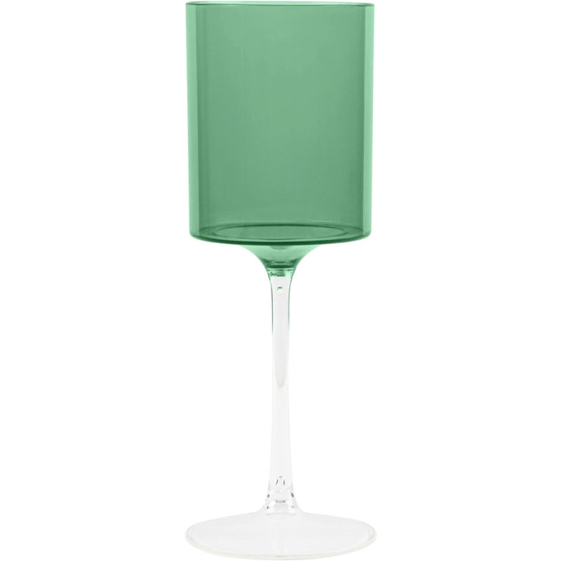 Verres à vin en plastique blancs écologiques avec verres transparents jetables incassables 9 oz Ecoqualité 120 invités, Vert