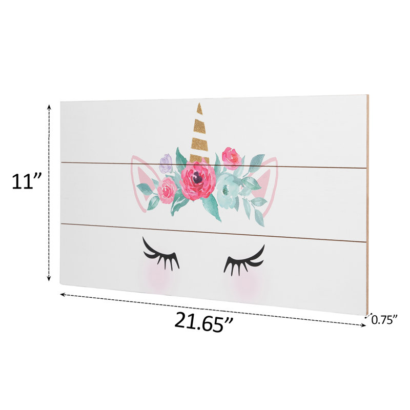 Delreal Unicorn Plank 3D Wall Décor