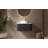 Bathroom Vanity With Sink, Modern Wall-Mounted Floating Curved Edges Striped Bathroom Storage Cabinet With A Drawer Round Ceramic Basin Without Faucet, Pre-Assembled