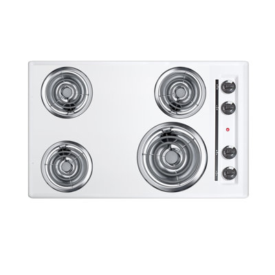 Summit Appliance 30" White Electric Cooktop