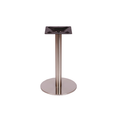 Base de table ronde en acier inoxydable brossé Elite