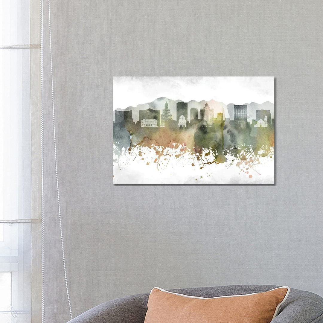El Paso Skyline by WallDecorAddict - Wrapped Canvas Print