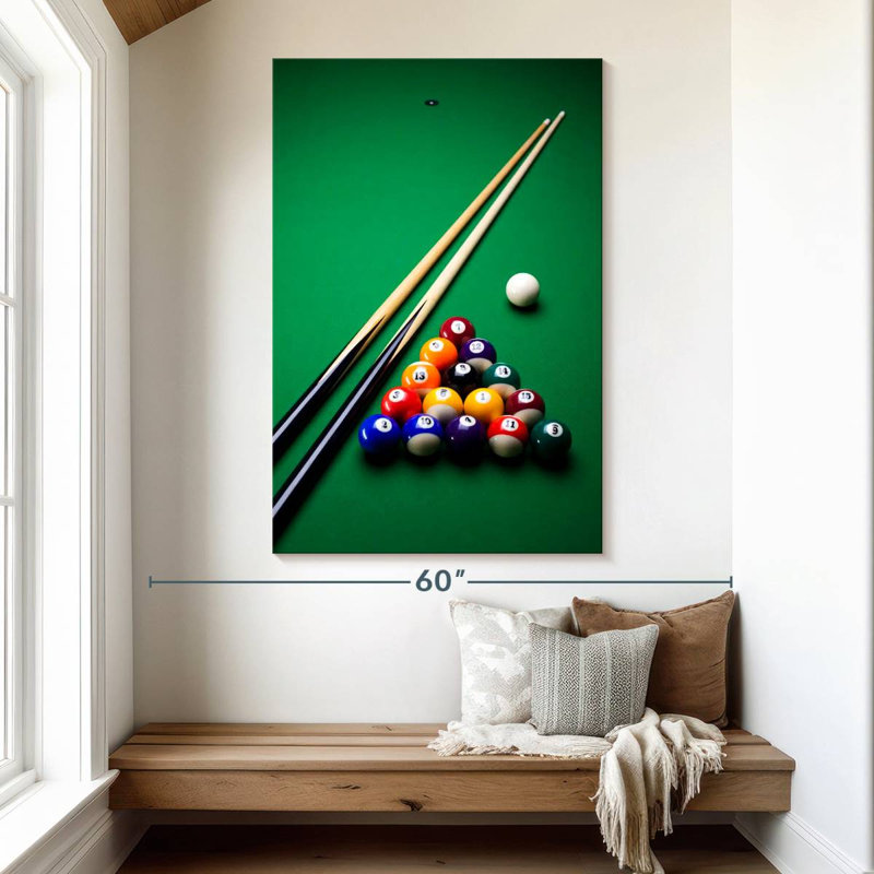Jeu de billard, H 51 po x l 34 po
