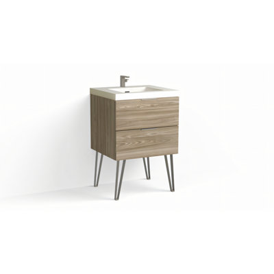 Avila 24" W Freestanding Single Bathroom Vanity with Dawson Leg