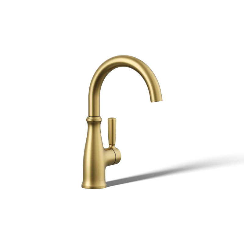 Traditional Beverage Faucet, Vibrant Brushed Moderne Brass