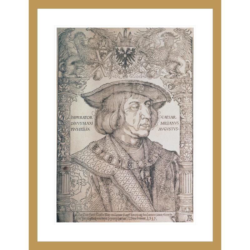 «Maximilian I Emperor of Allemagne (1459-1519)» par Albrecht Dürer, impression giclée encadrée, 29.5" H x 22.69" W
