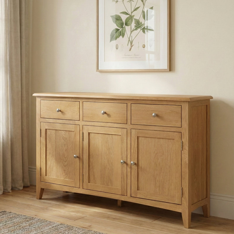 Censu Oak 3 Door Sideboard