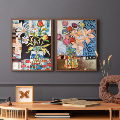 Papier mâché Arrangement I-Premium, reproduction encadrée prête à accrocher - aucun clou requis