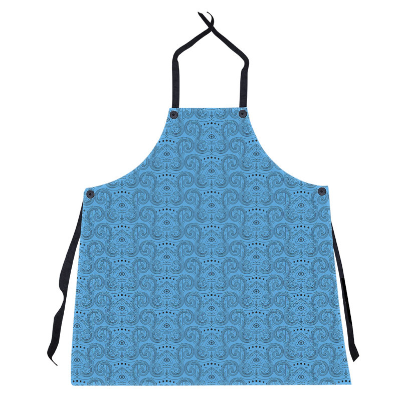 Tablier à motif troisième oeil, Bleu