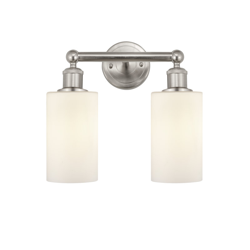 Caldello 2 - Light Dimmable Vanity Light, Matte White, Brushed Satin Nickel