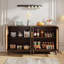 Buffet 59 "en bois brun foncé (ensemble de 2)