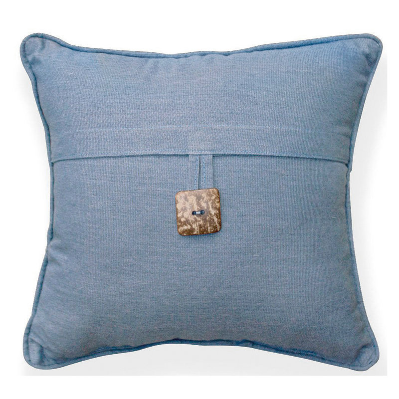 Square Indoor/Outdoor Pillow Cover & Insert, 18 H x 18 W, Canvas Sapphire