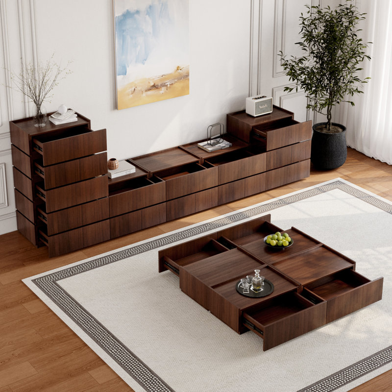 Table basse Heckman, Brun