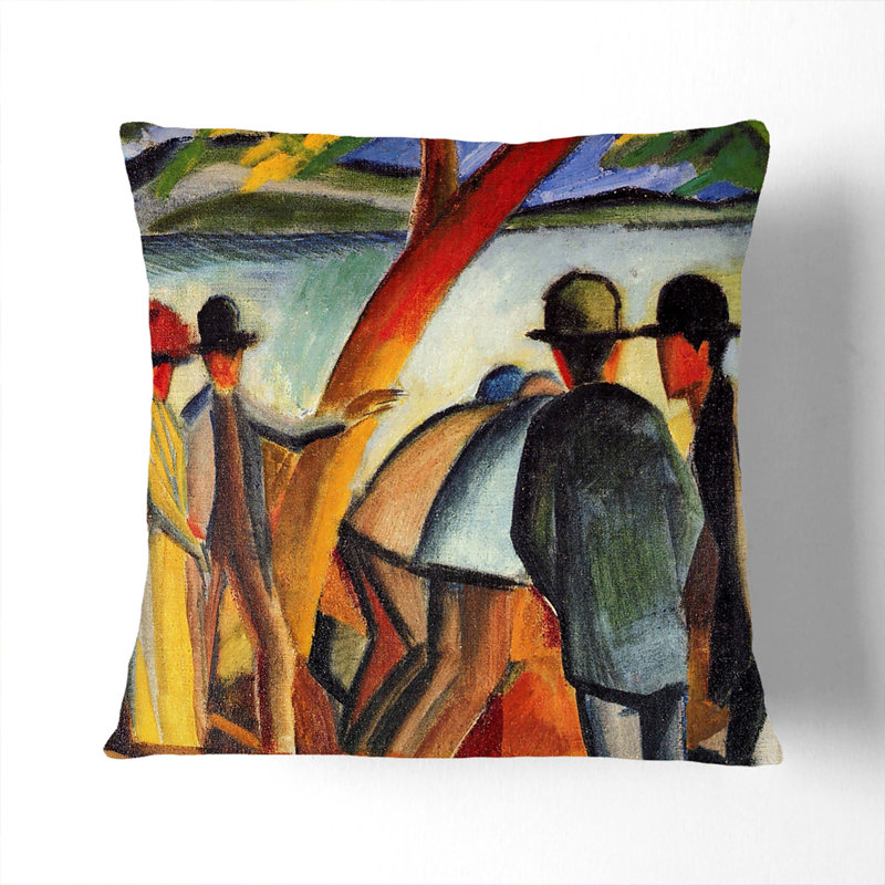 Promenade Square Throw Cushion, Black, 55cm H x 55cm W x 20cm D