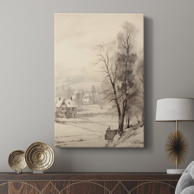 Paysage rétro d'époque 16 - galerie Cavas, H 36 po x l 24 po