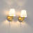 11''(H) Tradictional Armed Wall Sconce Hardwired Wall Lamp With Fabric Empire Shade