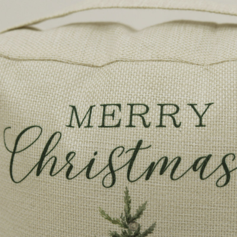 Merry Christmas Fabric Weighted Floor Stop
