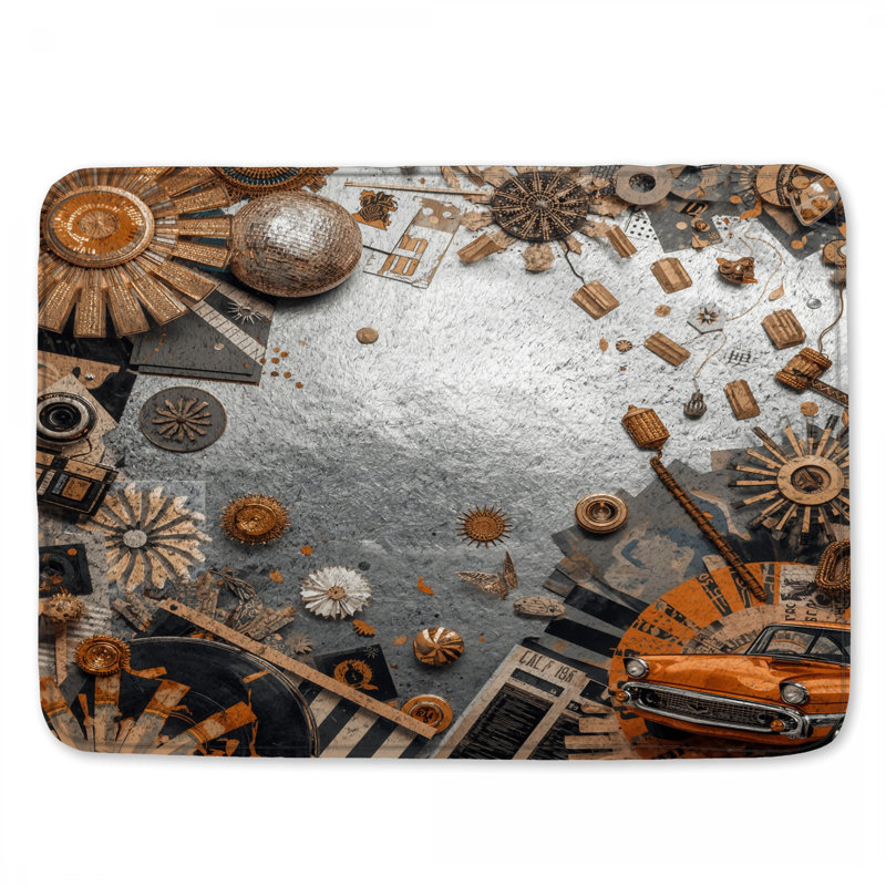 Tapis de bain métallique, L 34 po x L 21 po