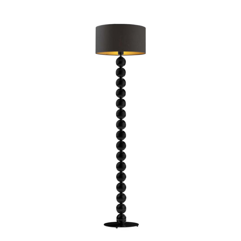 Moody 158cm Traditional Floor Lamp, Black, Black