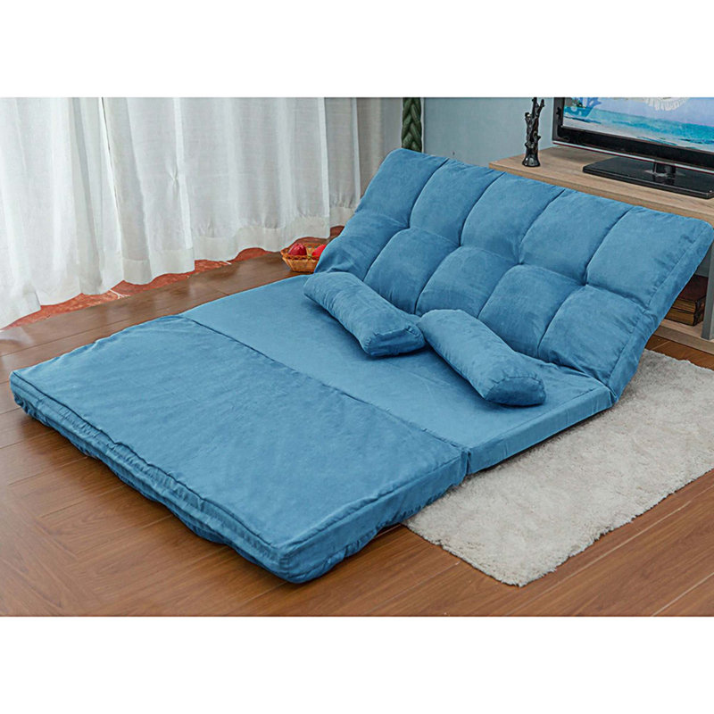 Canapé-lit sans accoudoirs 45,67 po Reiland, Polyester bleu