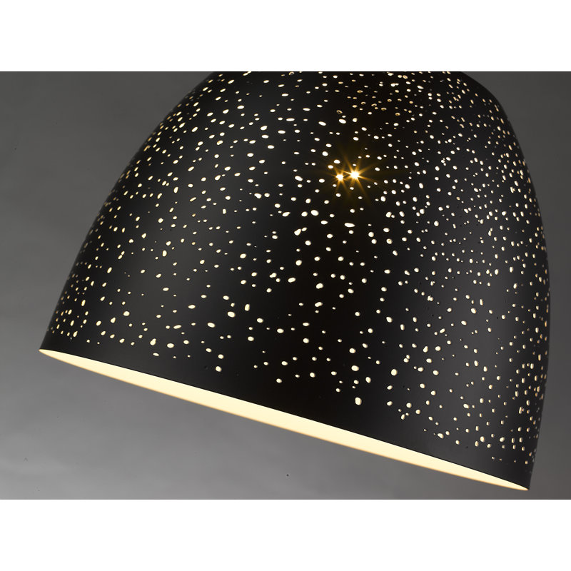 Liliath 1 - Light Matte Dome Pendant, Copper/Matt Black