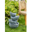 Fontaine décorative à 4 niveaux Nautilus Shell - 13,4 po x 9,4 po x 21,5 po - Bleu